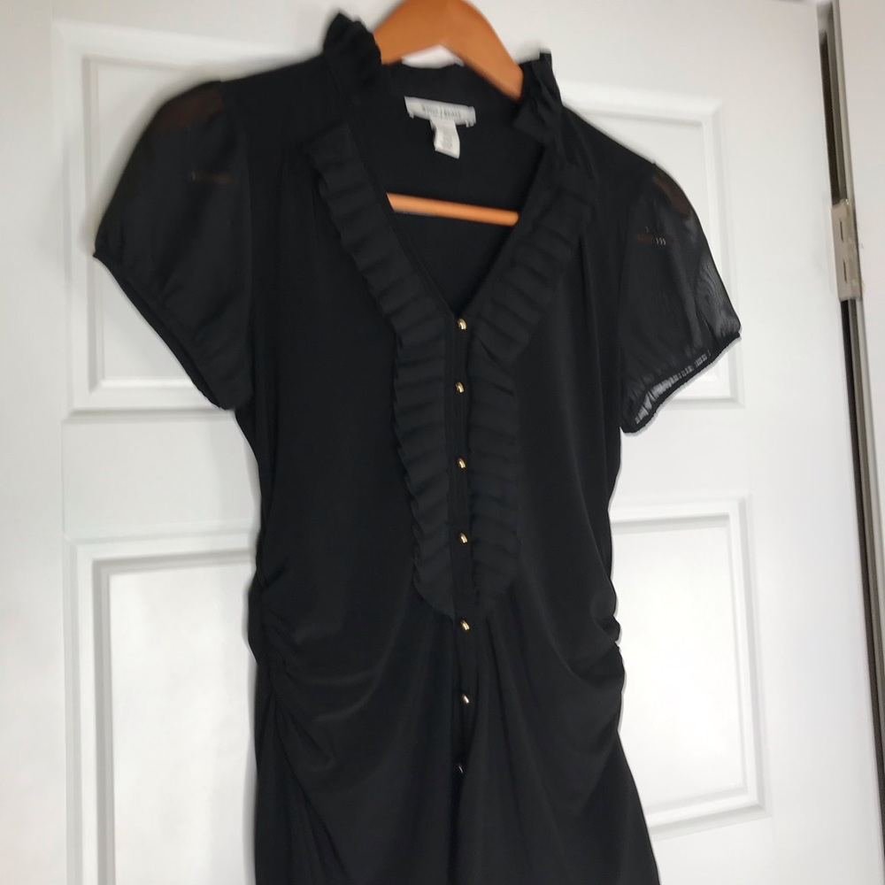 Black silk top